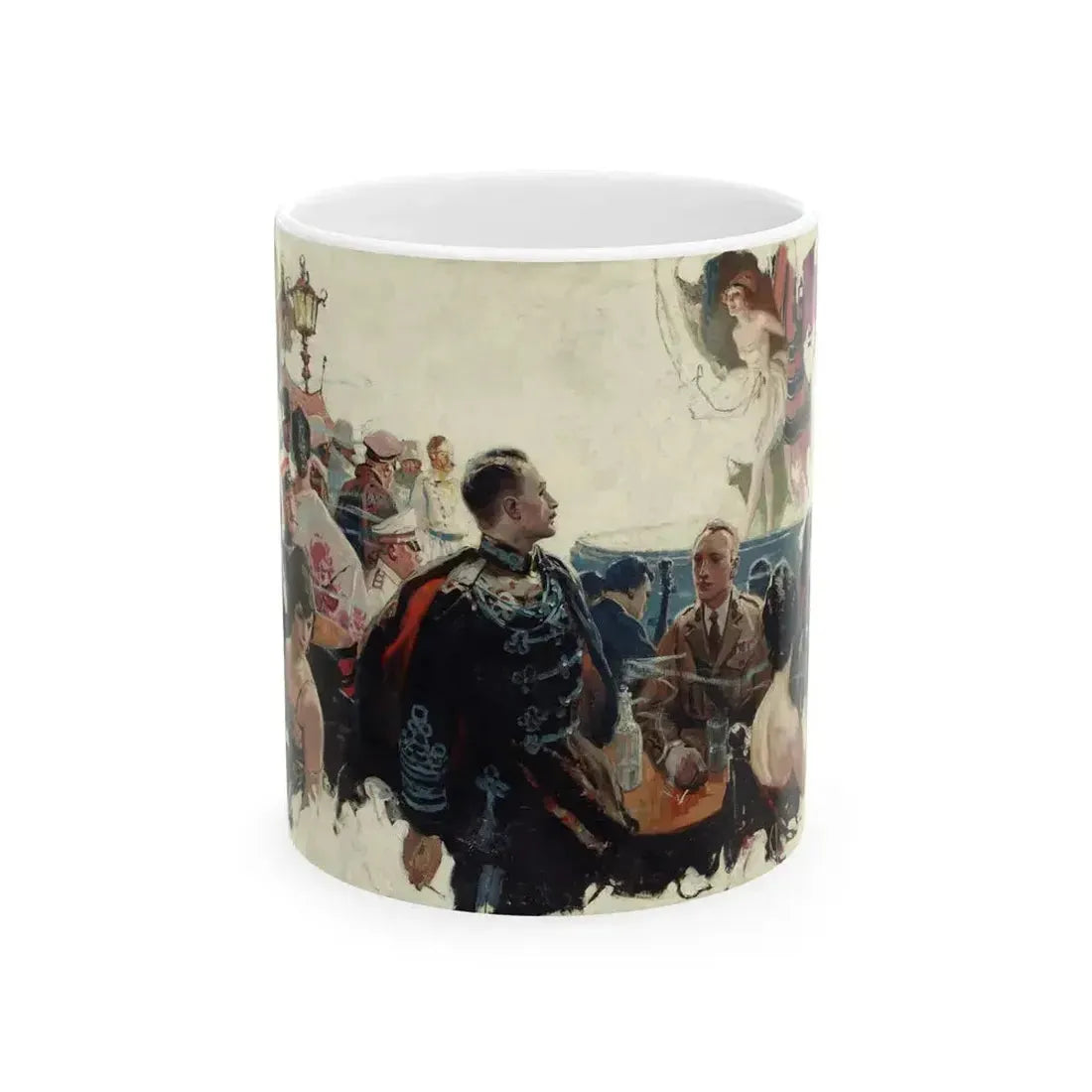 At the Performance, Harper's Bazaar illustration - White Coffee Mug - Go Mug Yourself