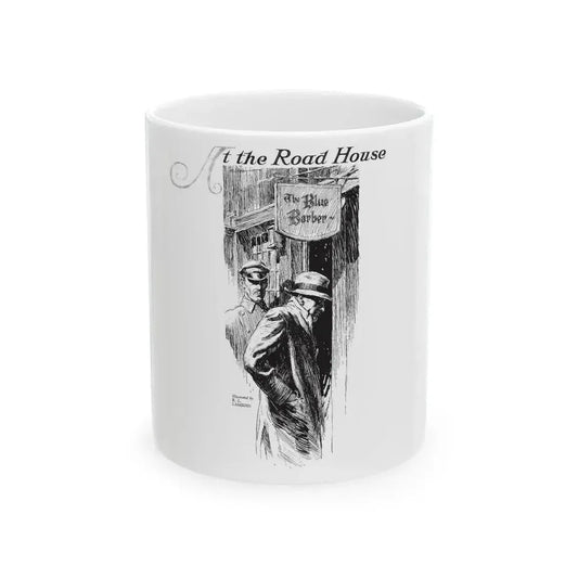At The Road House (1), Collier's, January 7, 1928 - White Coffee Mug 11oz - Go Mug Yourself