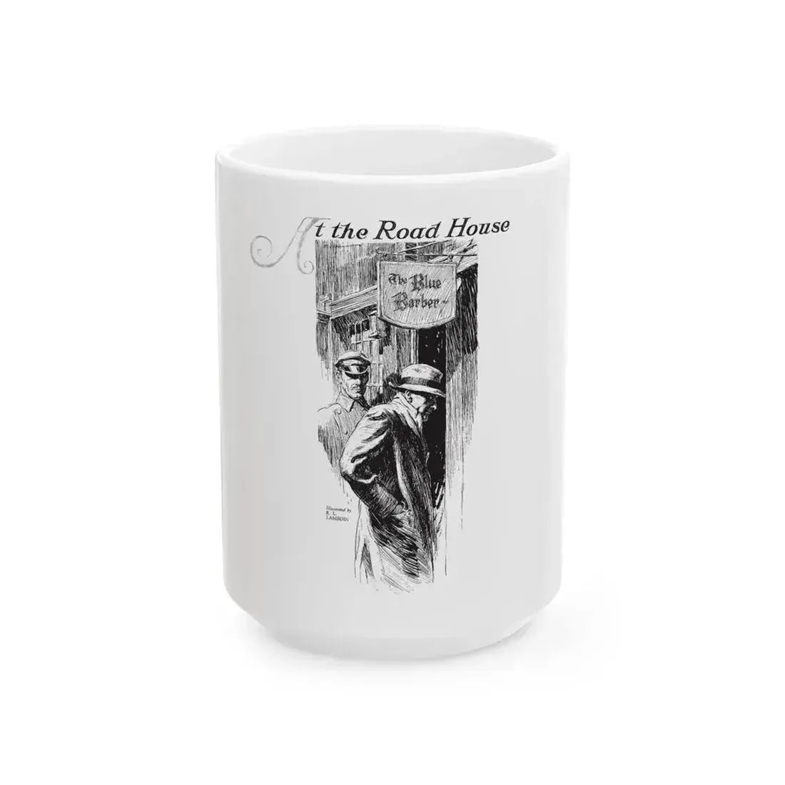At The Road House (1), Collier's, January 7, 1928 - White Coffee Mug 15oz - Go Mug Yourself