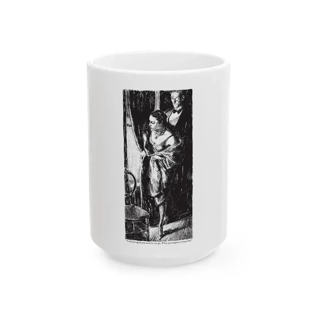 At The Road House (2), Collier's, January 7, 1928 - White Coffee Mug 15oz - Go Mug Yourself