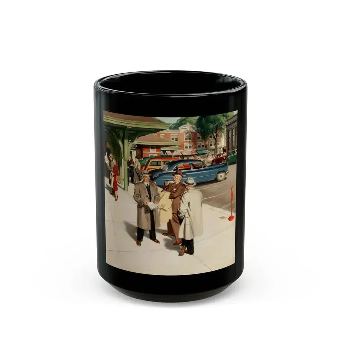 At the Station - Black Coffee Mug 15oz - Go Mug Yourself