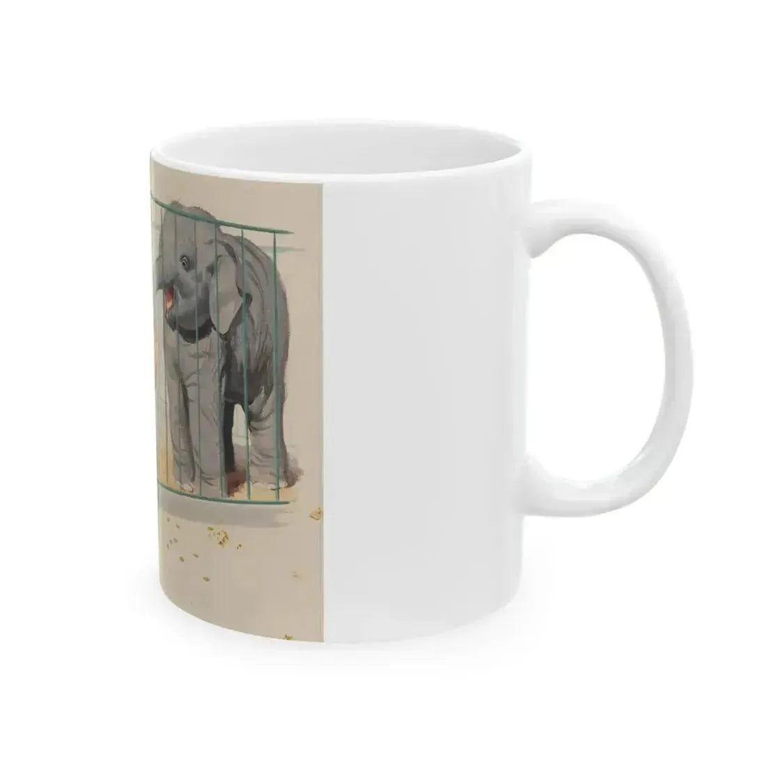 At the Zoo, Dick and Jane illustration - White Coffee Mug - Go Mug Yourself