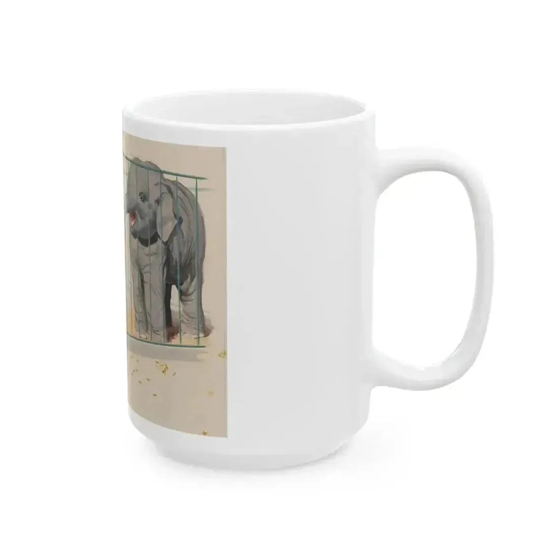 At the Zoo, Dick and Jane illustration - White Coffee Mug - Go Mug Yourself