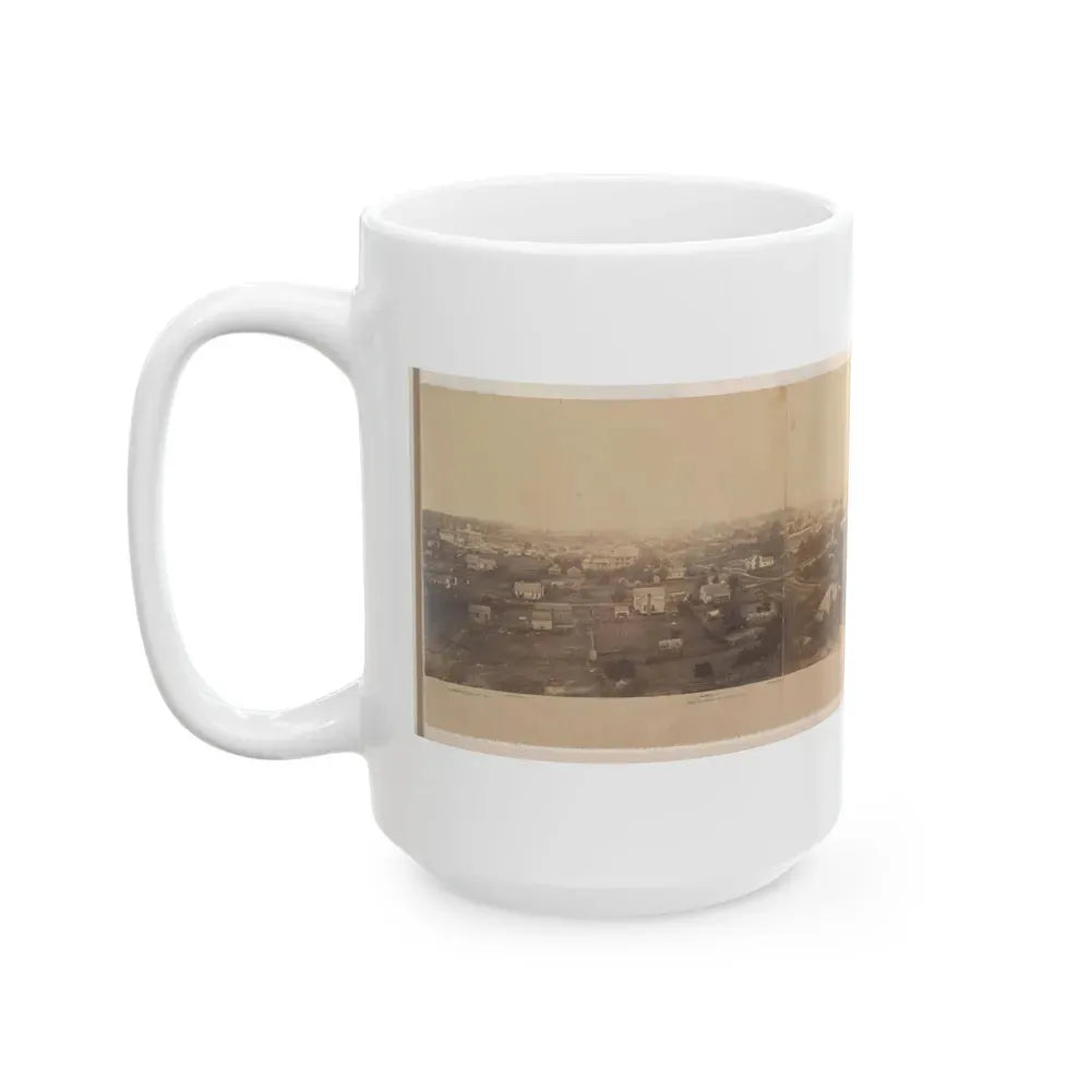 Atlanta, Before Being Burnt By Order Of Gen'l. Sherman, From The Cupola Of The Female Seminary (U.S. Civil War) White Coffee Mug - Go Mug Yourself