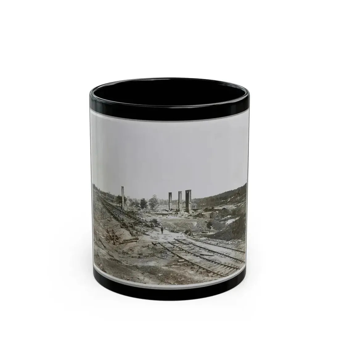 Atlanta, Ga, 1864. Destruction Of Hood's Ordnance Train, Georgia Central Railroad (U.S. Civil War) Black Coffee Mug 11oz - Go Mug Yourself