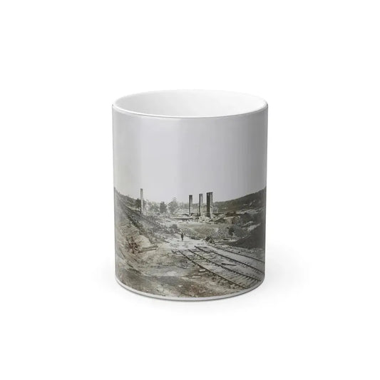 Atlanta, Ga, 1864. Destruction of Hood's Ordnance Train, Georgia Central Railroad (U.S. Civil War) Color Changing Coffee Mug 11oz Default Title 11oz - Go Mug Yourself