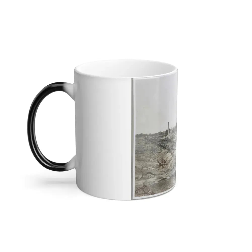 Atlanta, Ga, 1864. Destruction of Hood's Ordnance Train, Georgia Central Railroad (U.S. Civil War) Color Changing Coffee Mug 11oz - Go Mug Yourself
