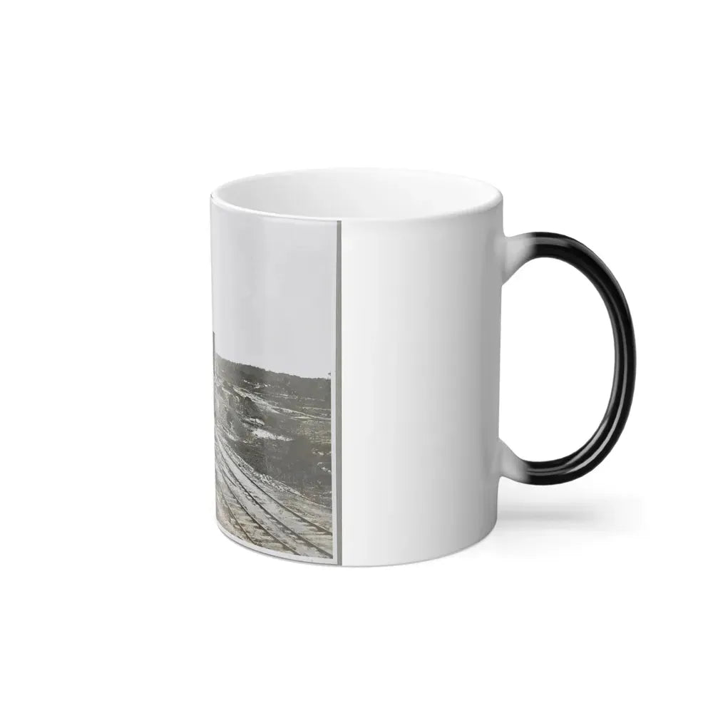 Atlanta, Ga, 1864. Destruction of Hood's Ordnance Train, Georgia Central Railroad (U.S. Civil War) Color Changing Coffee Mug 11oz - Go Mug Yourself
