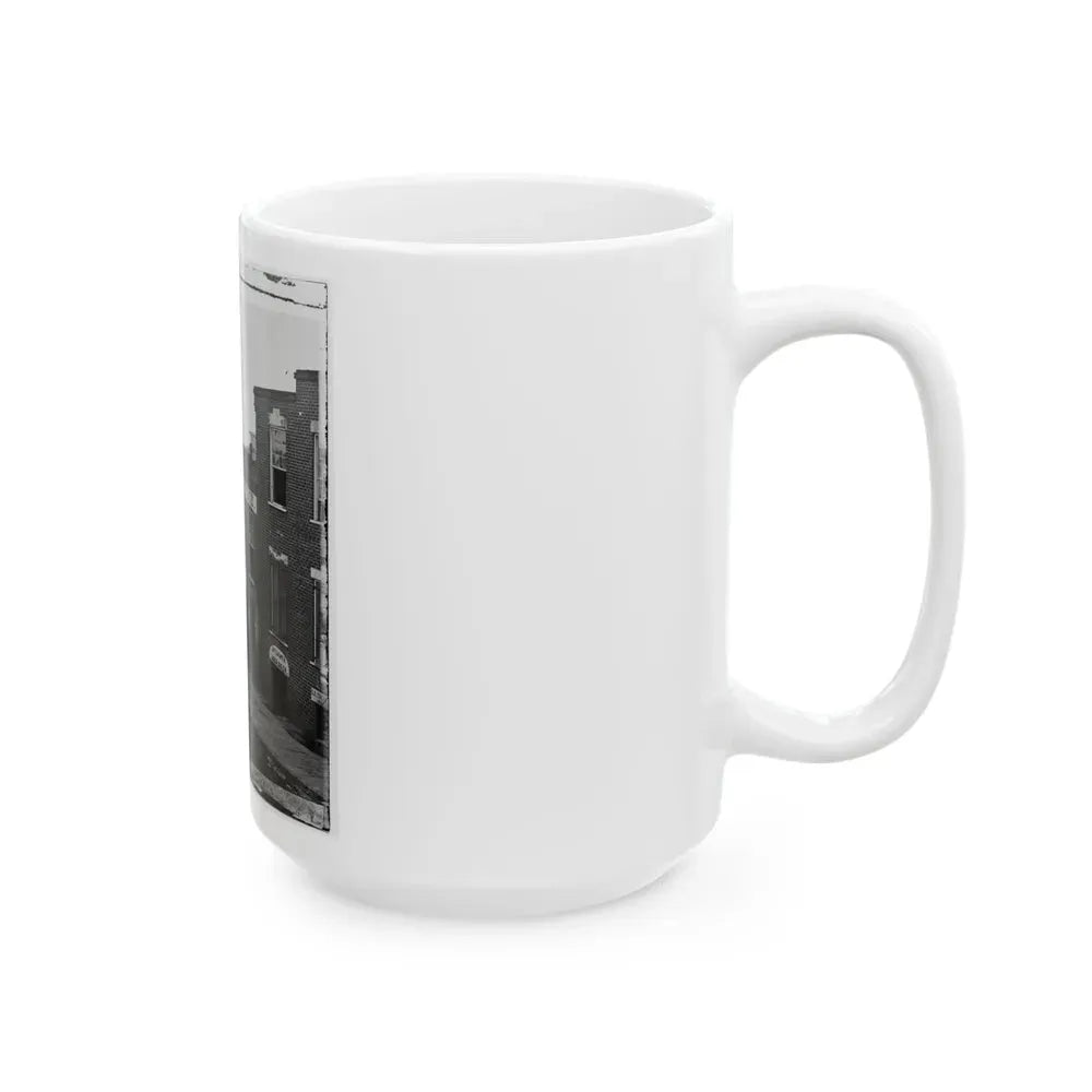 Atlanta, Ga. Atlanta Intelligencer Office By The Railroad Depot (U.S. Civil War) White Coffee Mug - Go Mug Yourself