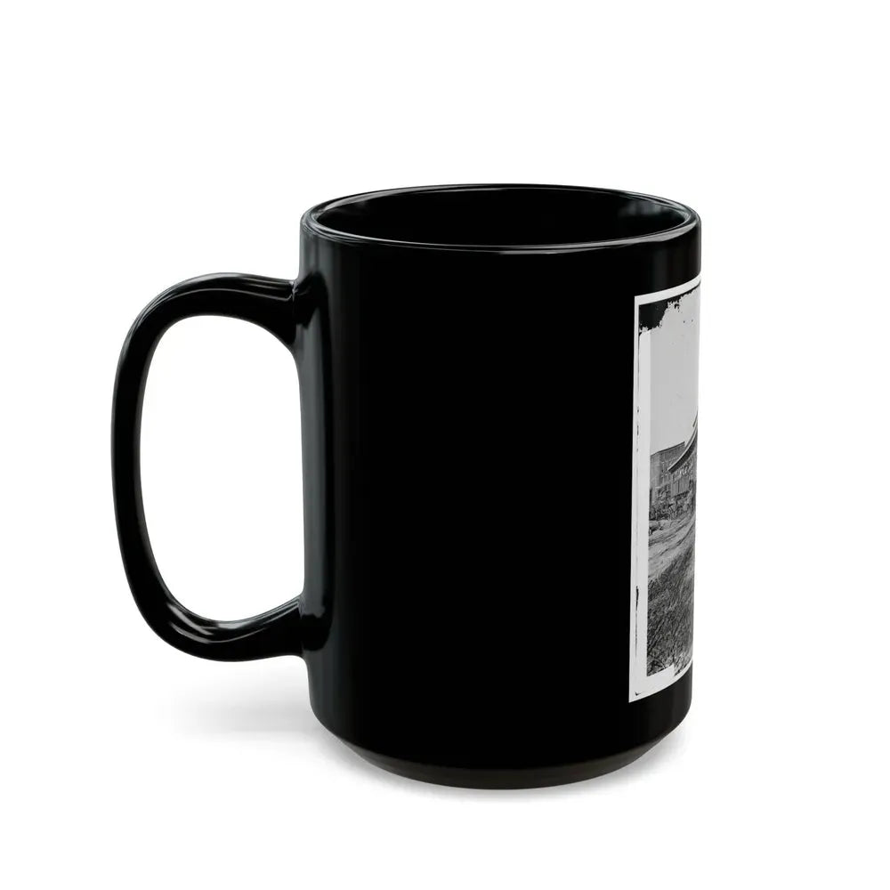 Atlanta, Ga. Boxcars With Refugees At Railroad Depot (U.S. Civil War) Black Coffee Mug - Go Mug Yourself