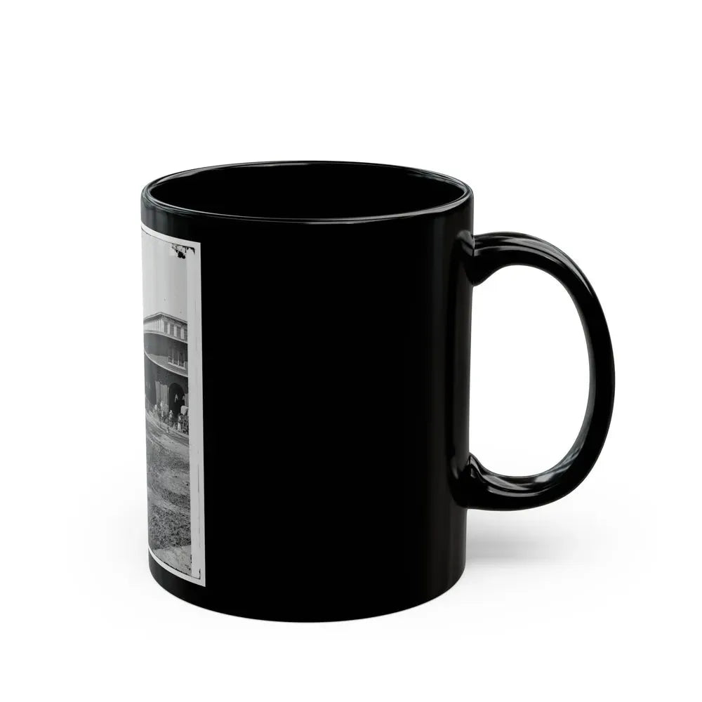 Atlanta, Ga. Boxcars With Refugees At Railroad Depot (U.S. Civil War) Black Coffee Mug - Go Mug Yourself