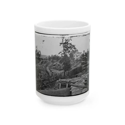 Atlanta, Ga. Confederate Palisades And Chevaux-De-Frise Near Potter House (U.S. Civil War) White Coffee Mug 15oz - Go Mug Yourself