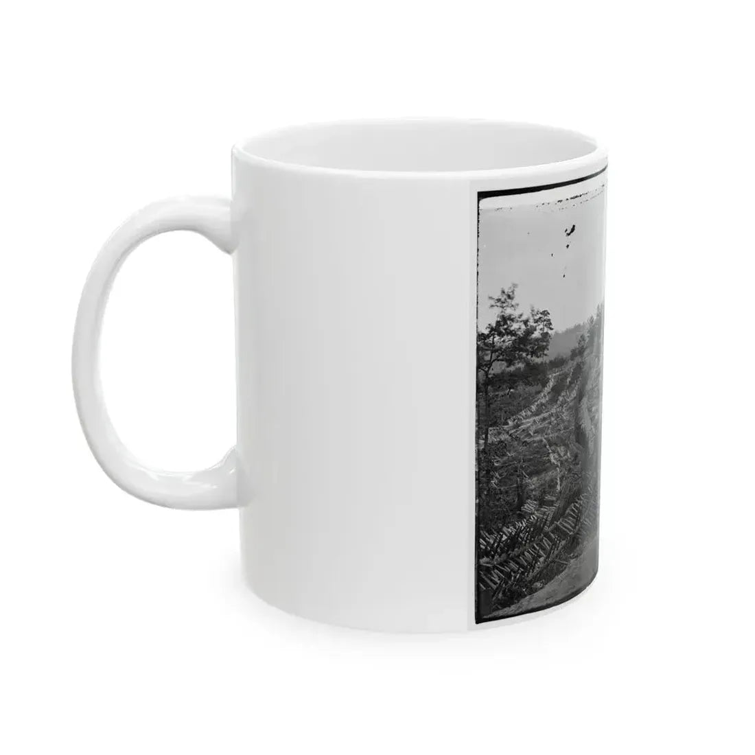 Atlanta, Ga. Confederate Palisades And Chevaux-De-Frise Near Potter House (U.S. Civil War) White Coffee Mug - Go Mug Yourself