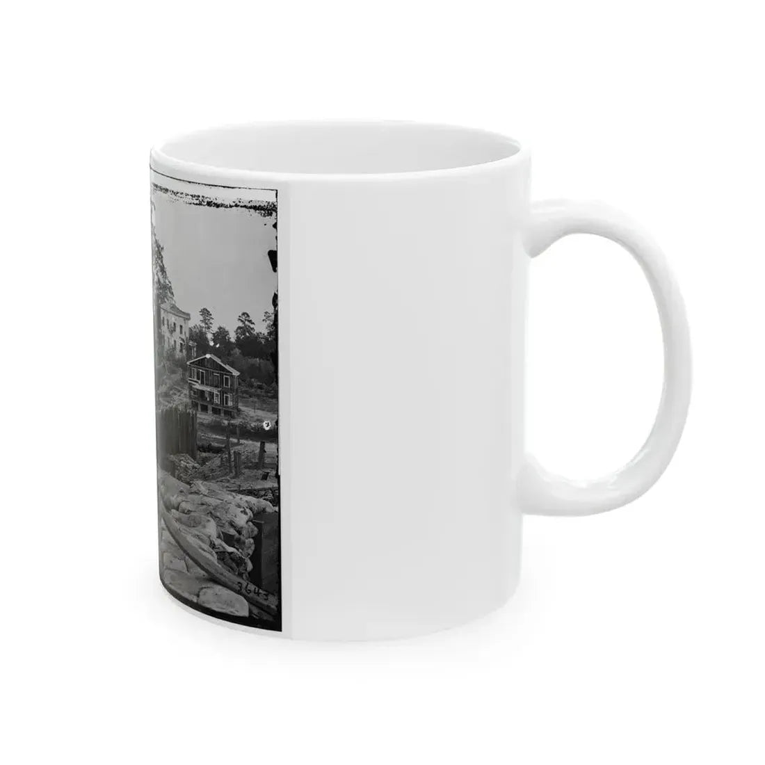 Atlanta, Ga. Confederate Palisades And Chevaux-De-Frise Near Potter House (U.S. Civil War) White Coffee Mug - Go Mug Yourself