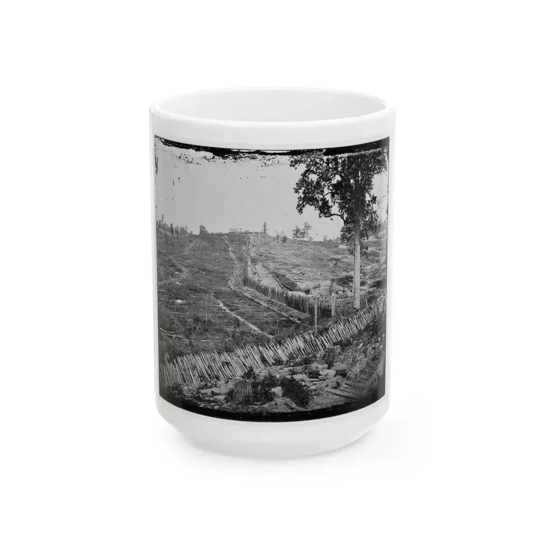 Atlanta, Ga. Confederate Palisades, On North Side Of City (U.S. Civil War) White Coffee Mug 15oz - Go Mug Yourself