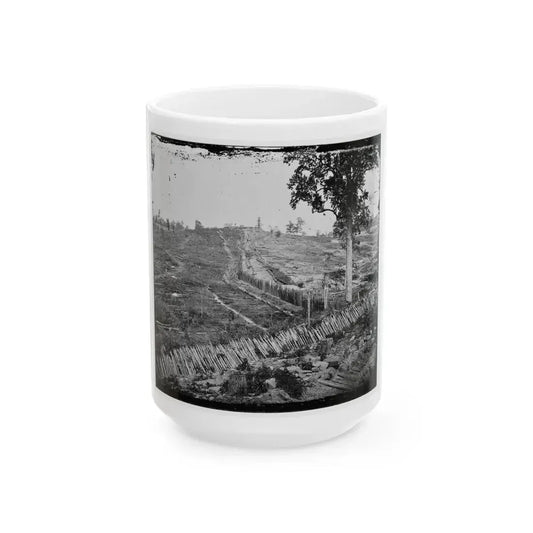 Atlanta, Ga. Confederate Palisades, On North Side Of City (U.S. Civil War) White Coffee Mug 15oz - Go Mug Yourself