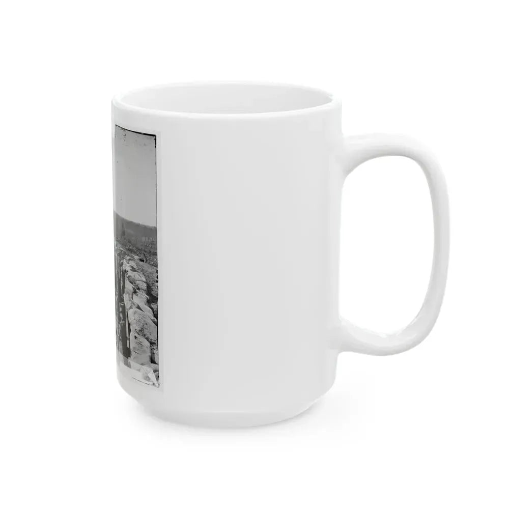Atlanta, Ga. Federal Soldiers By Gun In Captured Fort (U.S. Civil War) White Coffee Mug - Go Mug Yourself