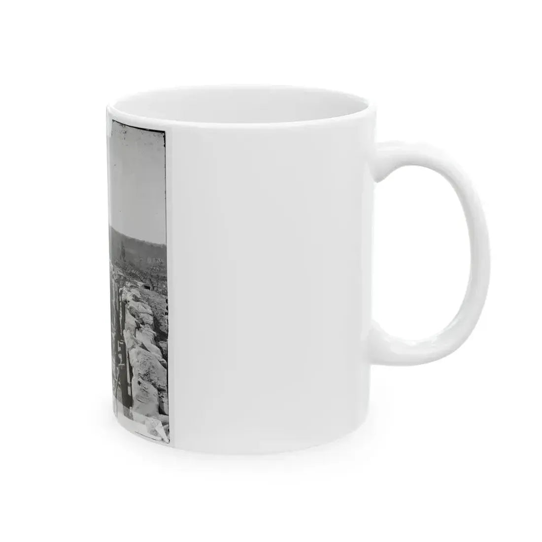 Atlanta, Ga. Federal Soldiers By Gun In Captured Fort (U.S. Civil War) White Coffee Mug - Go Mug Yourself