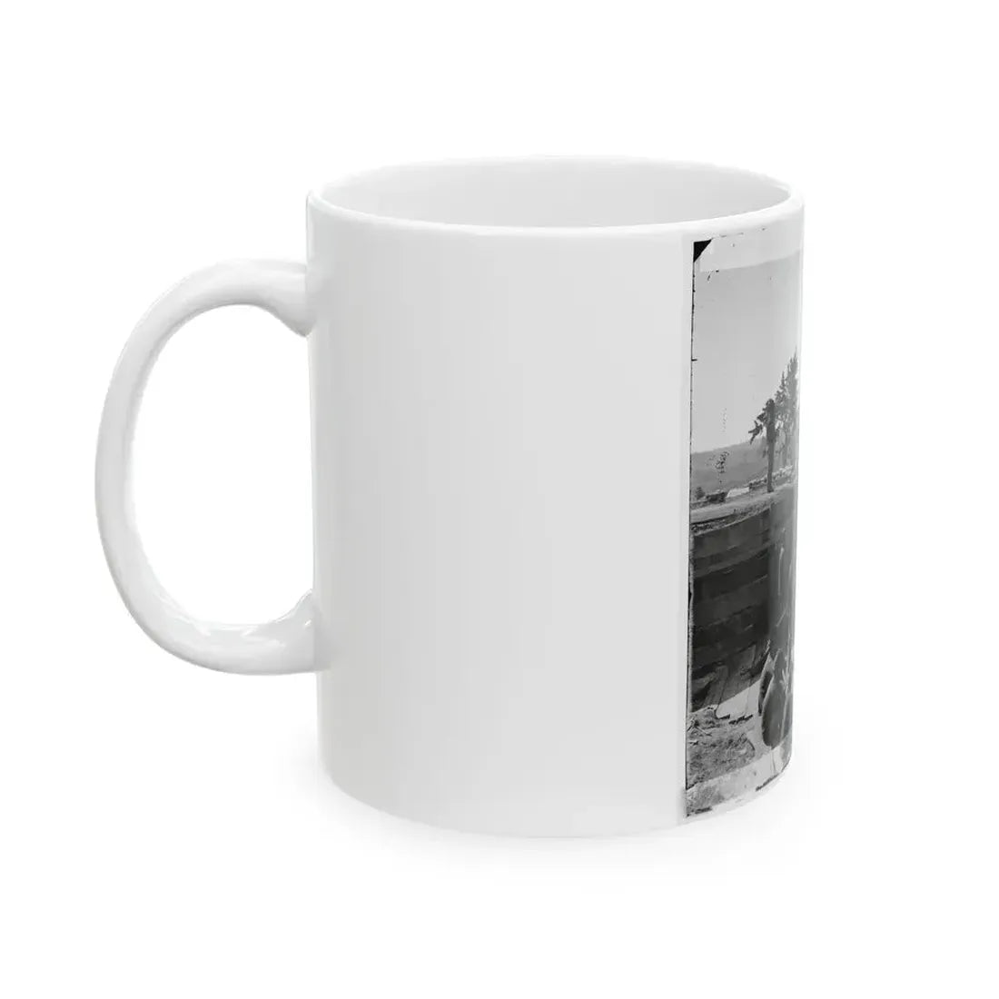 Atlanta, Ga. Federal Soldiers By Gun In Captured Fort (U.S. Civil War) White Coffee Mug - Go Mug Yourself