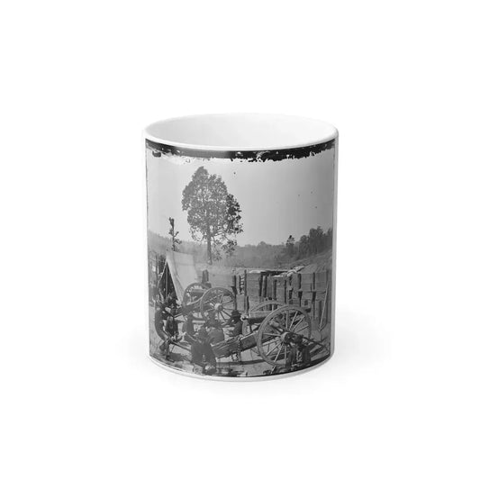 Atlanta, Ga. Federal Soldiers Relaxing by Guns of Captured Fort (U.S. Civil War) Color Changing Coffee Mug 11oz Default Title - Go Mug Yourself