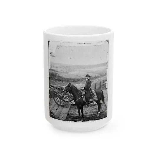 Atlanta, Ga. Gen. William T. Sherman On Horseback At Federal Fort No. 7(2) (U.S. Civil War) White Coffee Mug 15oz - Go Mug Yourself