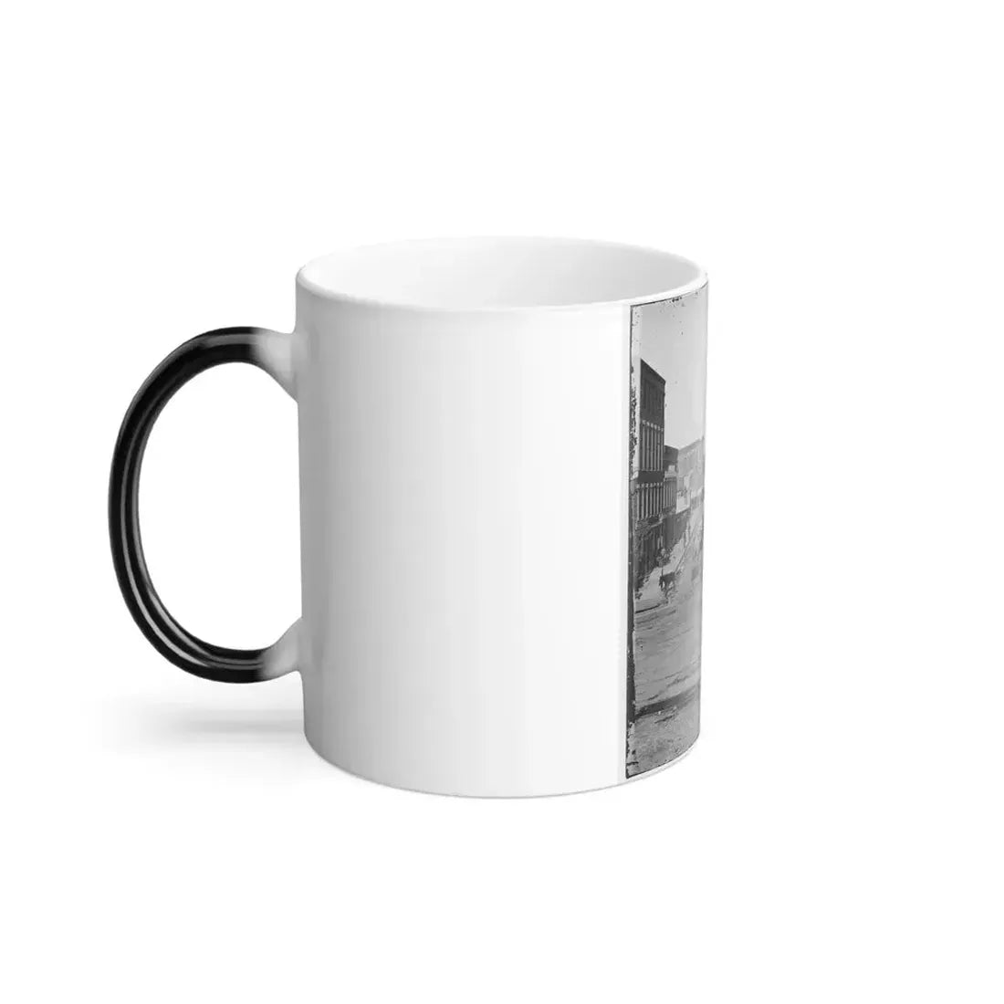 Atlanta, Ga. Northward View Across the Tracks on Whitehall Street, With Wagon Train (U.S. Civil War) Color Changing Coffee Mug 11oz - Go Mug Yourself