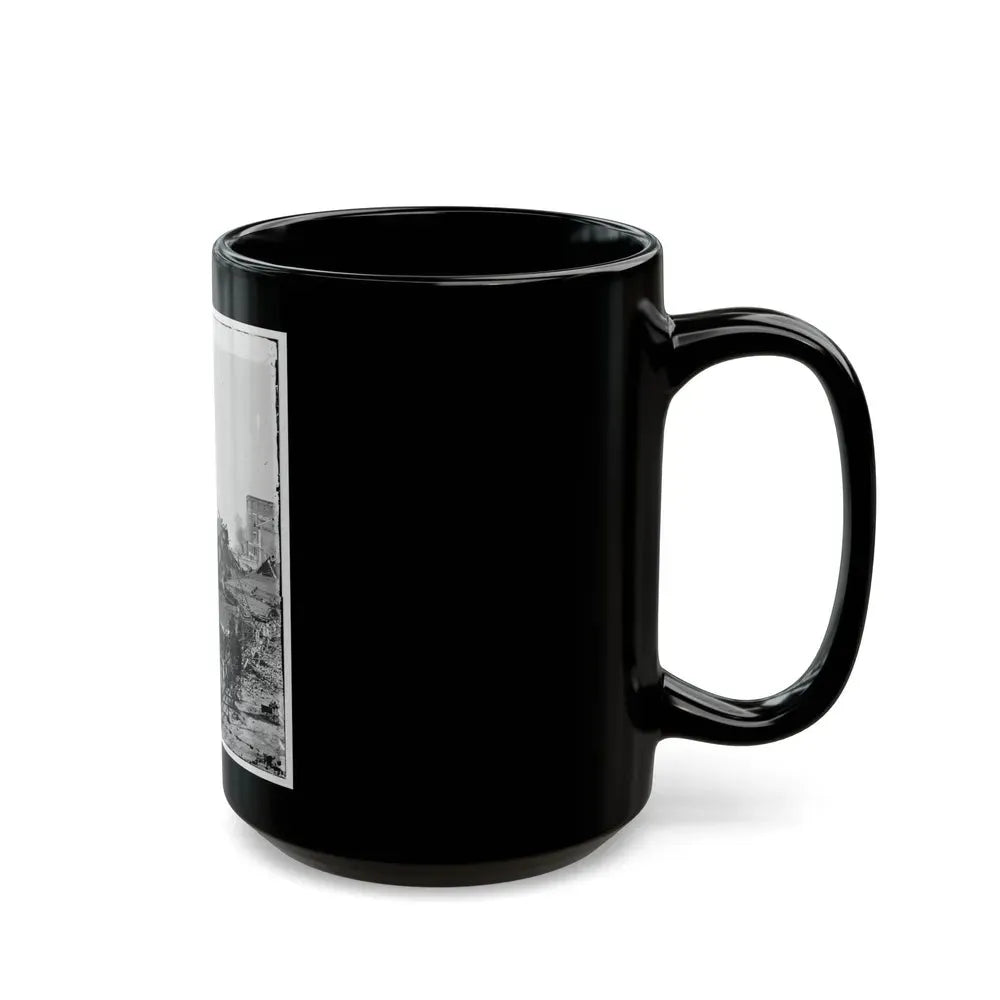 Atlanta, Ga. Ruins Of Depot, Blown Up On Sherman's Departure (U.S. Civil War) Black Coffee Mug - Go Mug Yourself