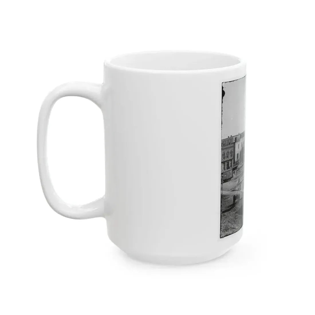 Atlanta, Ga. Soldiers On Boxcars At Railroad Depot (U.S. Civil War) White Coffee Mug - Go Mug Yourself