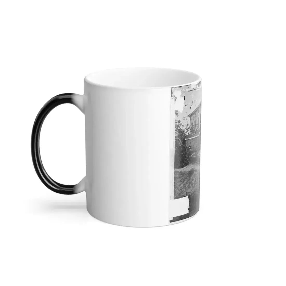 Atlanta, Ga. The Shell-Damaged Ponder House (U.S. Civil War) Color Changing Coffee Mug 11oz - Go Mug Yourself