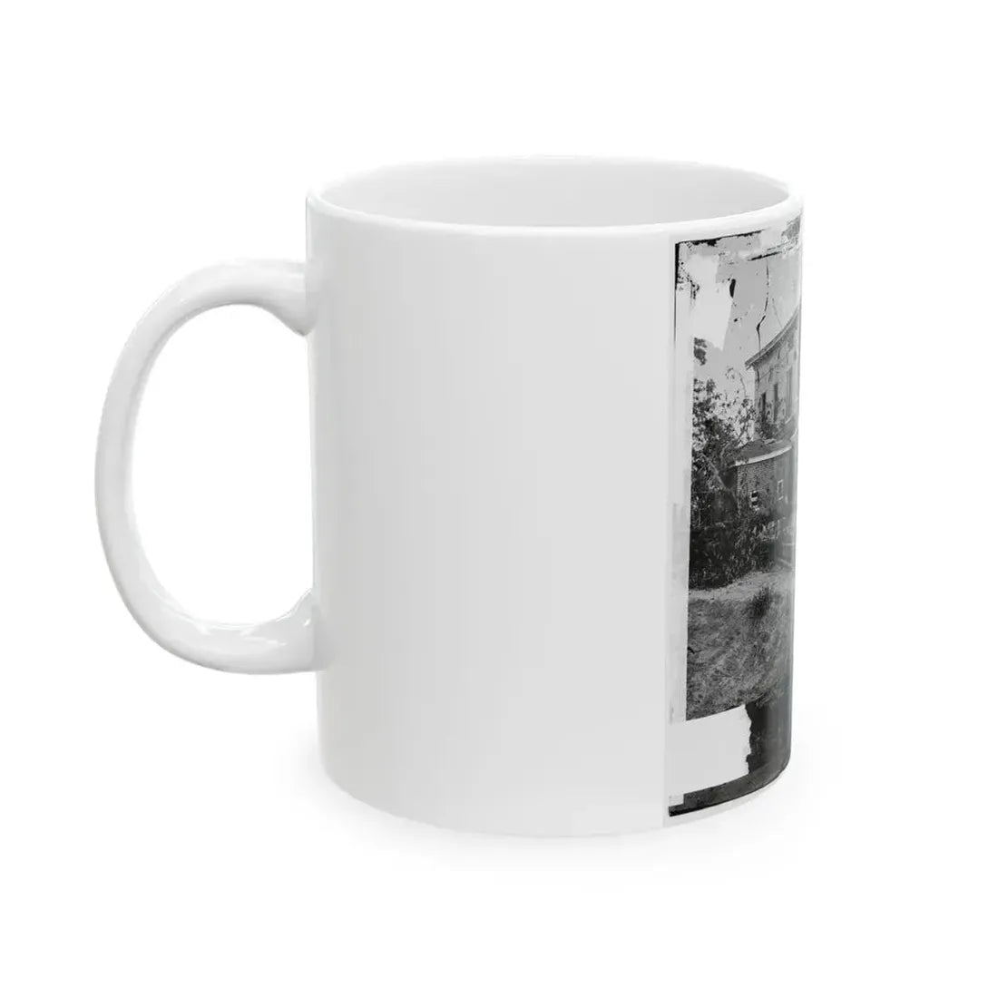 Atlanta, Ga. The Shell-Damaged Ponder House (U.S. Civil War) White Coffee Mug - Go Mug Yourself