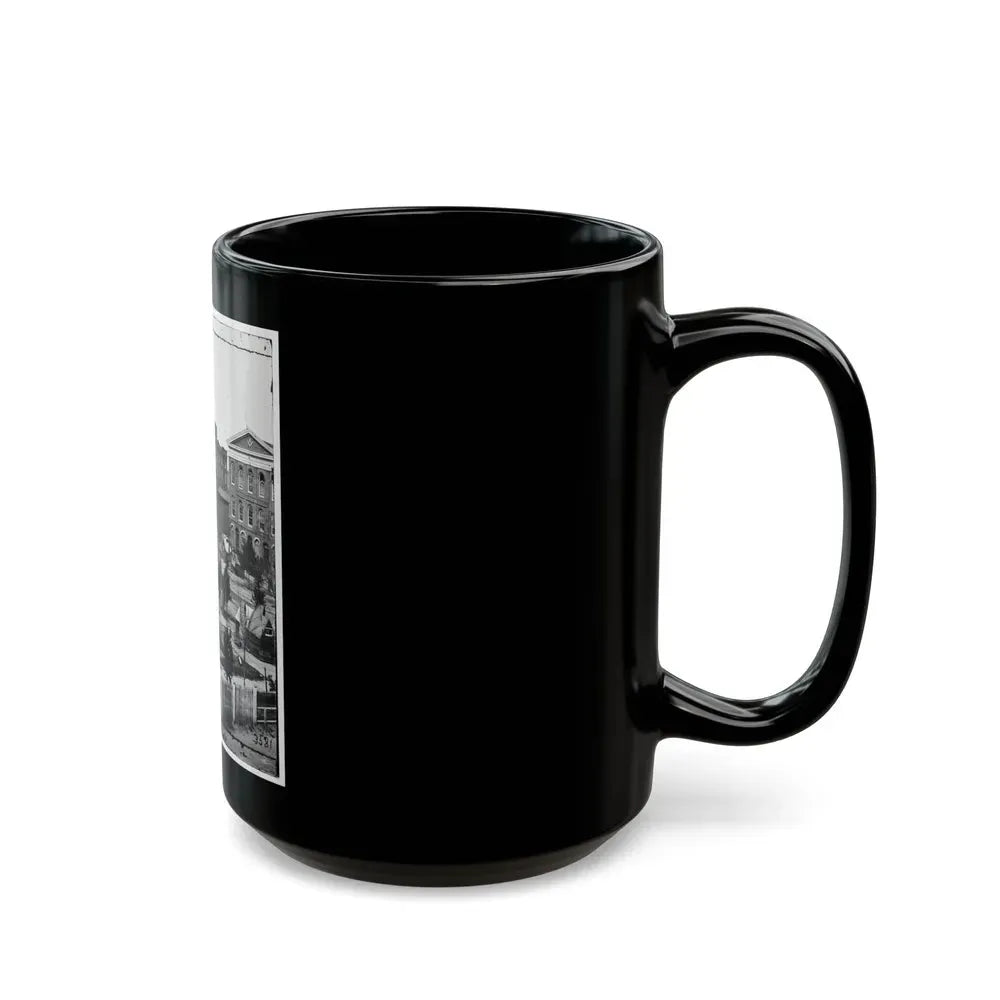 Atlanta, Ga. Trout House, Masonic Hall, And Federal Encampment On Decatur Street (U.S. Civil War) Black Coffee Mug - Go Mug Yourself