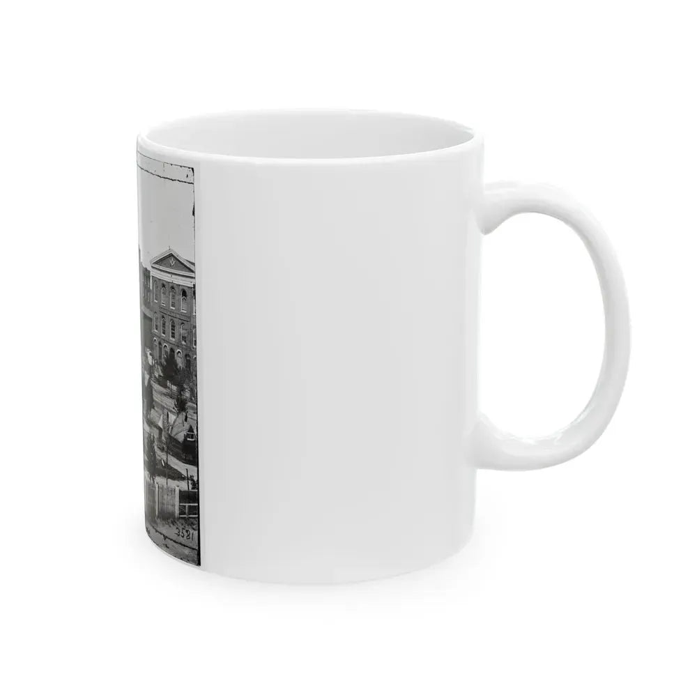 Atlanta, Ga. Trout House, Masonic Hall, And Federal Encampment On Decatur Street (U.S. Civil War) White Coffee Mug - Go Mug Yourself