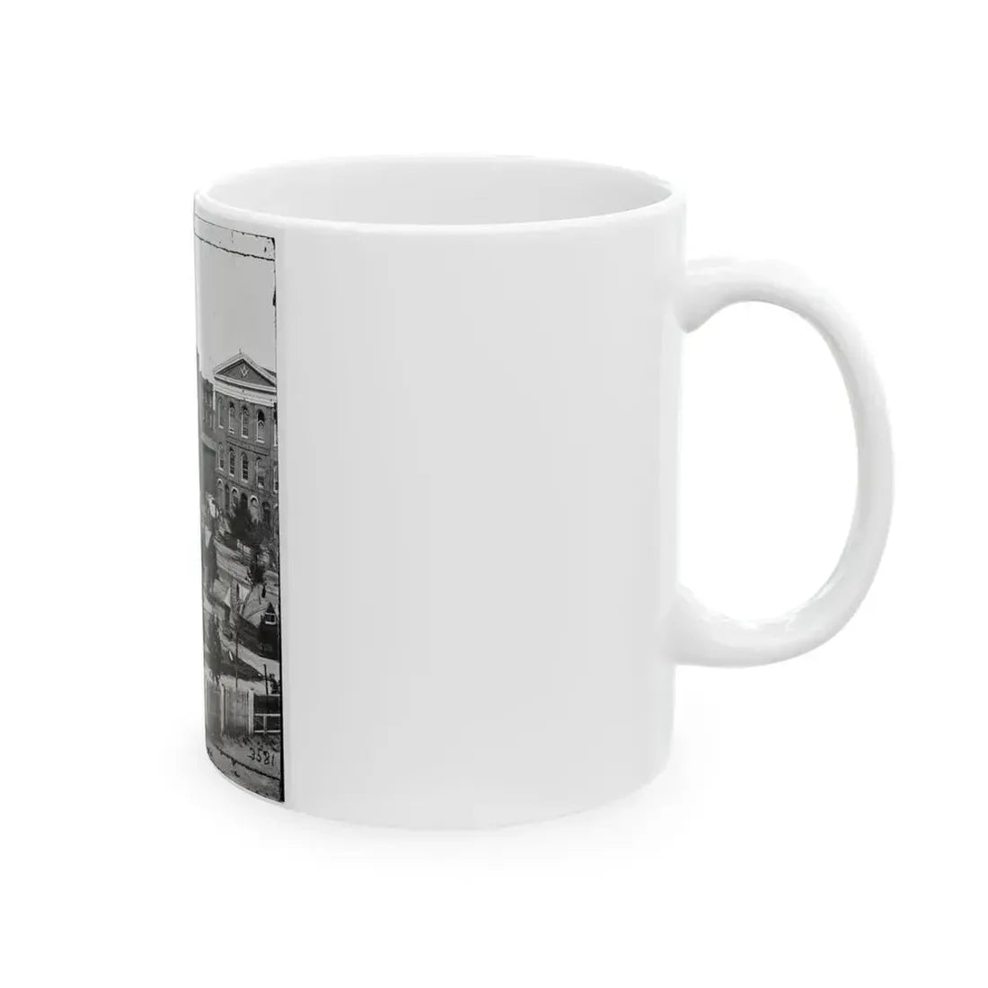 Atlanta, Ga. Trout House, Masonic Hall, And Federal Encampment On Decatur Street (U.S. Civil War) White Coffee Mug - Go Mug Yourself