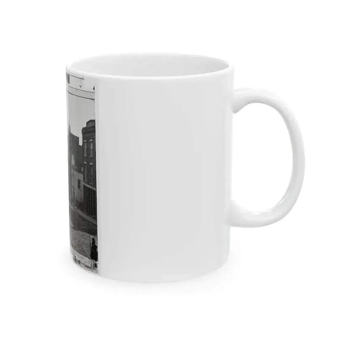 Atlanta, Ga. Wagon Train On Marietta Street (U.S. Civil War) White Coffee Mug - Go Mug Yourself