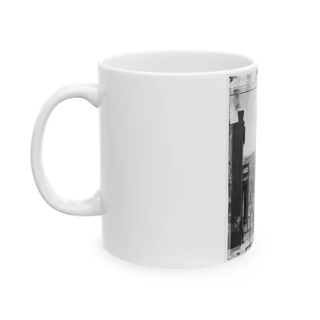 Atlanta, Ga. Wagon Train On Marietta Street (U.S. Civil War) White Coffee Mug - Go Mug Yourself
