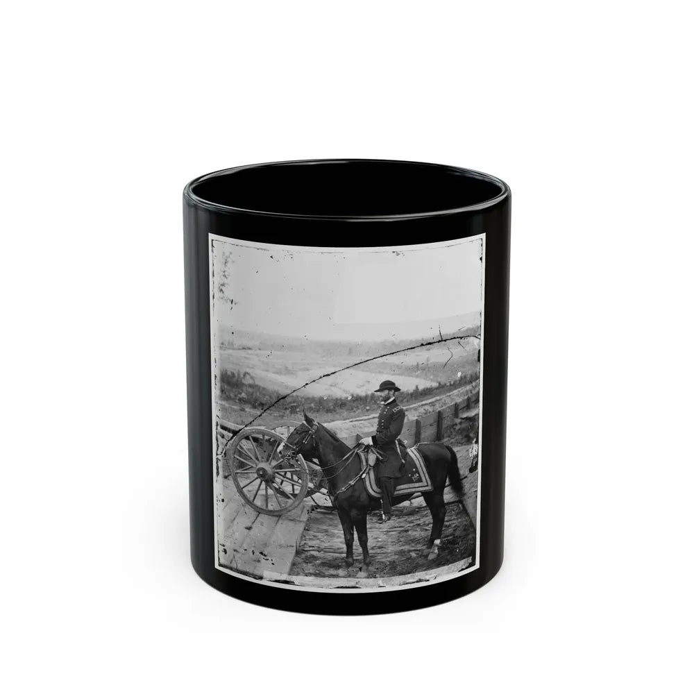 Atlanta, Ga. Gen. William T. Sherman On Horseback At Federal Fort No. 7 (U.S. Civil War) Black Coffee Mug-11oz-Go Mug Yourself