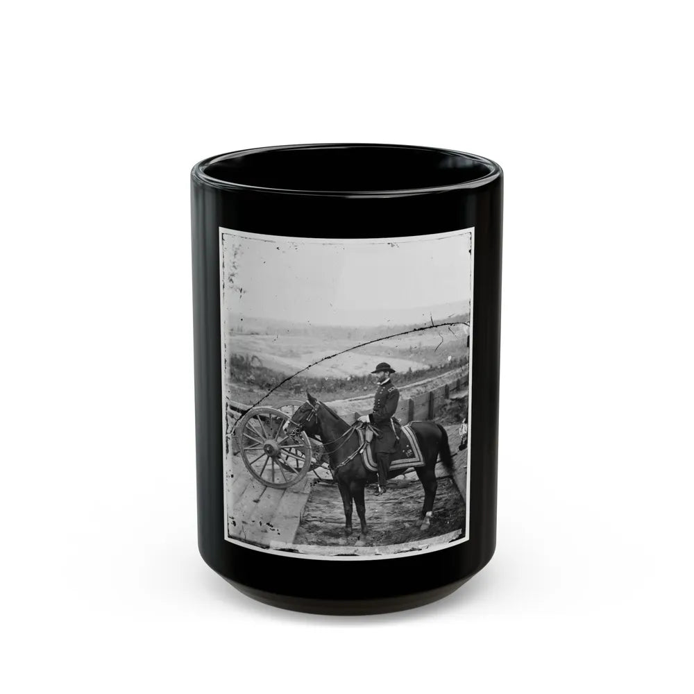 Atlanta, Ga. Gen. William T. Sherman On Horseback At Federal Fort No. 7 (U.S. Civil War) Black Coffee Mug-15oz-Go Mug Yourself