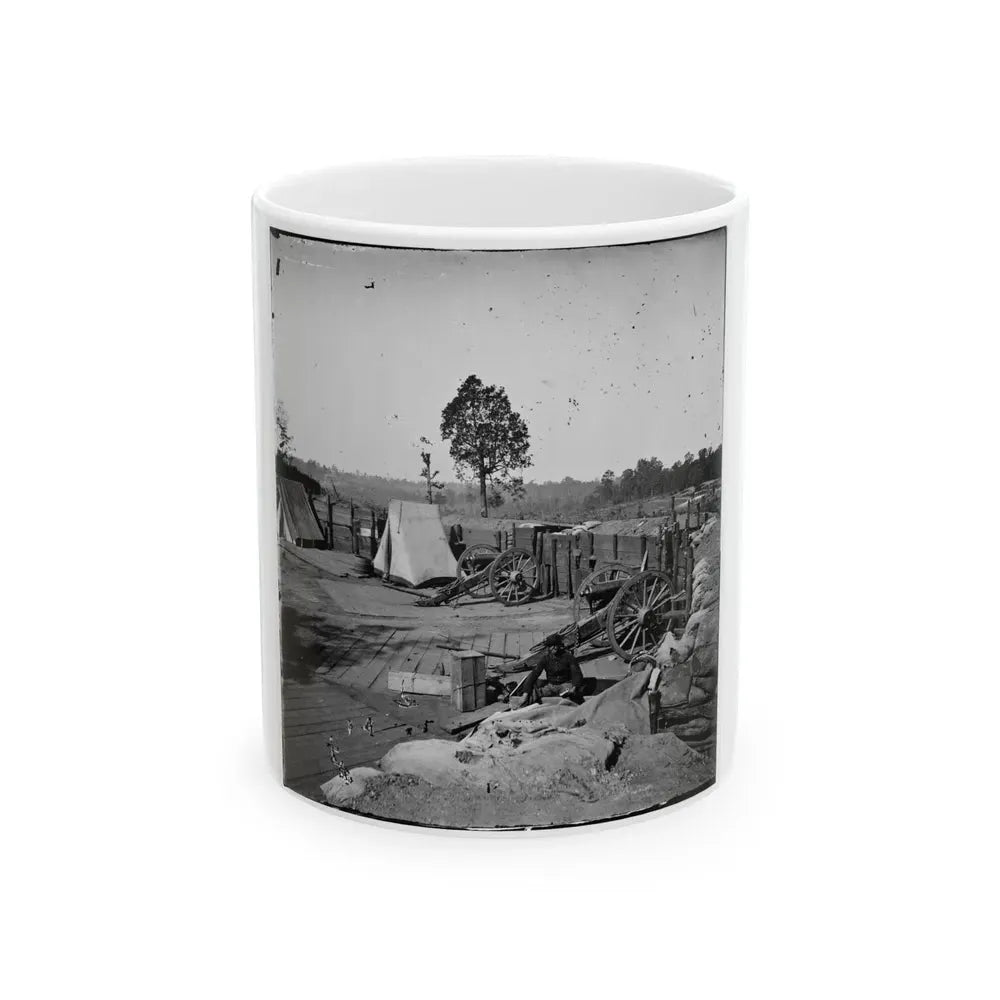 Atlanta, Georgia. Confederate Fort In Front Of Atlanta-2 (U.S. Civil War) White Coffee Mug 11oz - Go Mug Yourself