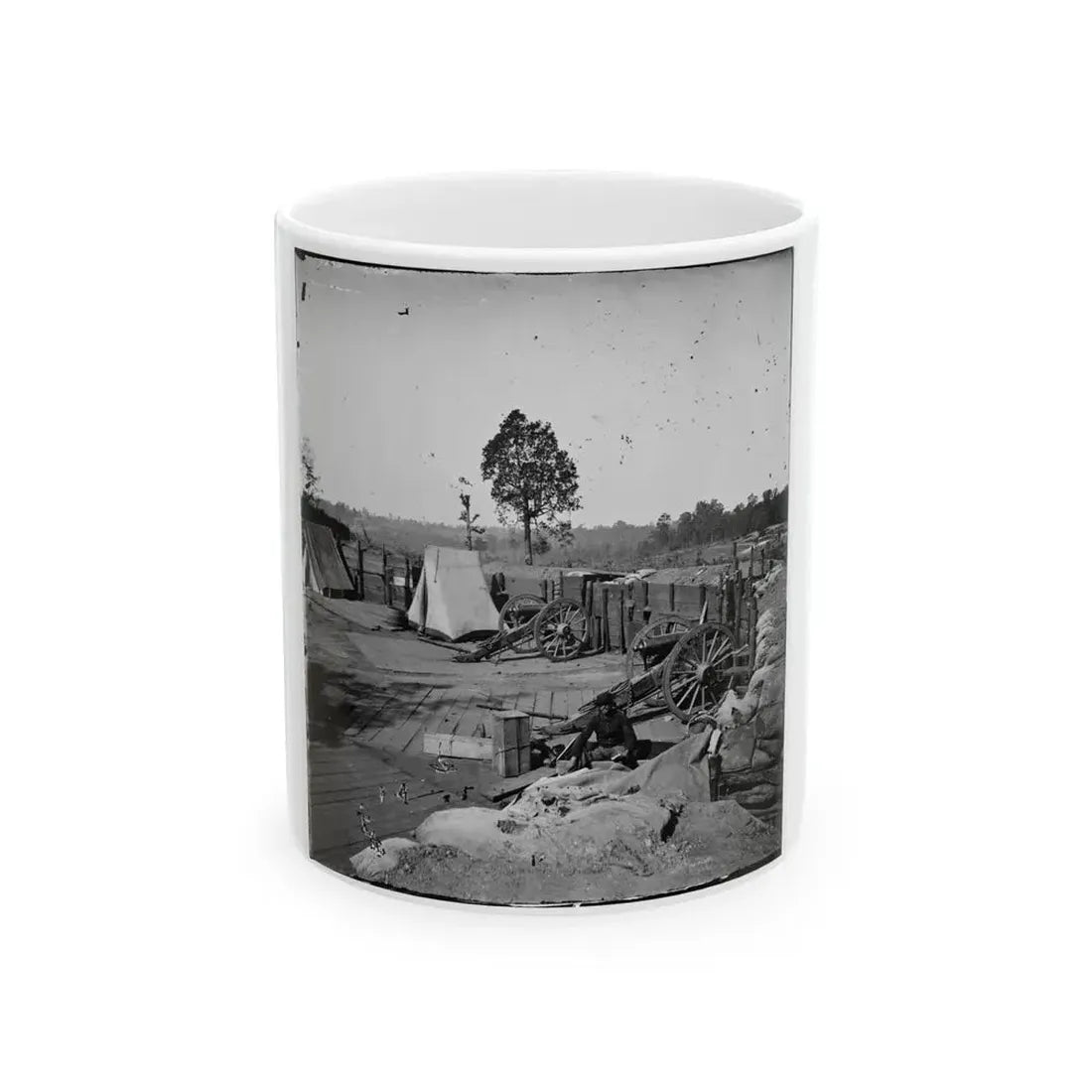 Atlanta, Georgia. Confederate Fort In Front Of Atlanta-2 (U.S. Civil War) White Coffee Mug 11oz - Go Mug Yourself