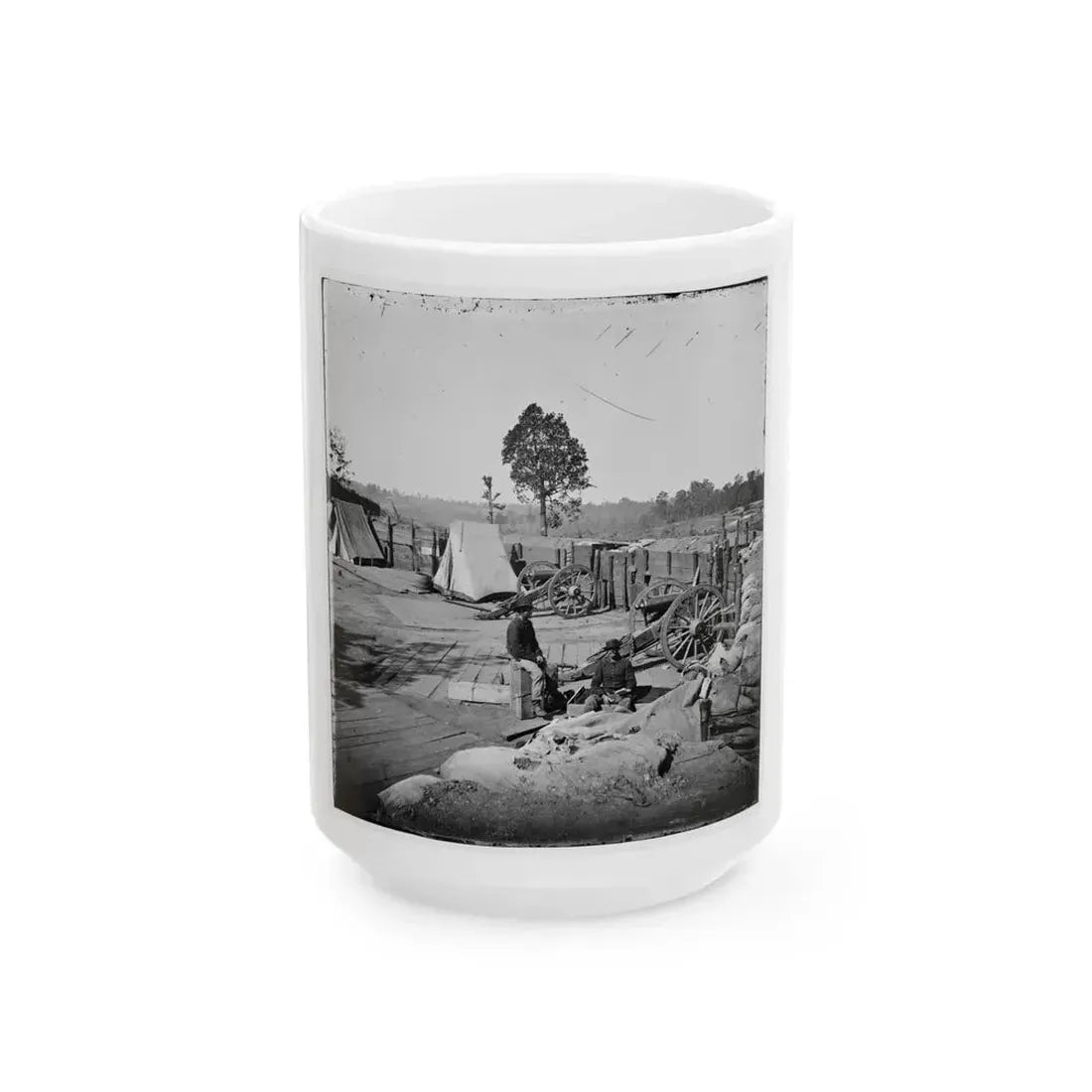 Atlanta, Georgia. Confederate Fort In Front Of Atlanta-3 (U.S. Civil War) White Coffee Mug 15oz - Go Mug Yourself