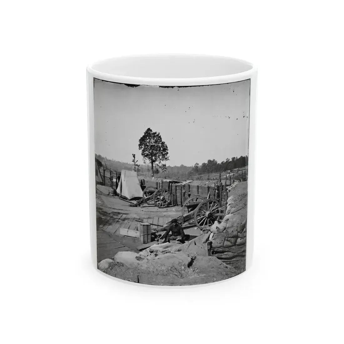 Atlanta, Georgia. Confederate Fort In Front Of Atlanta (U.S. Civil War) White Coffee Mug 11oz - Go Mug Yourself