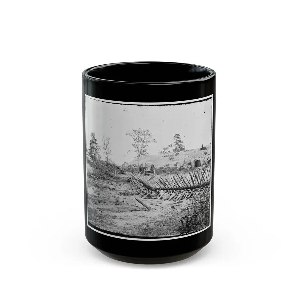 Atlanta, Georgia. Confederate Fortifications. (Shown Is Barnard's Wagon And Portable Darkroom) (U.S. Civil War) Black Coffee Mug 15oz - Go Mug Yourself
