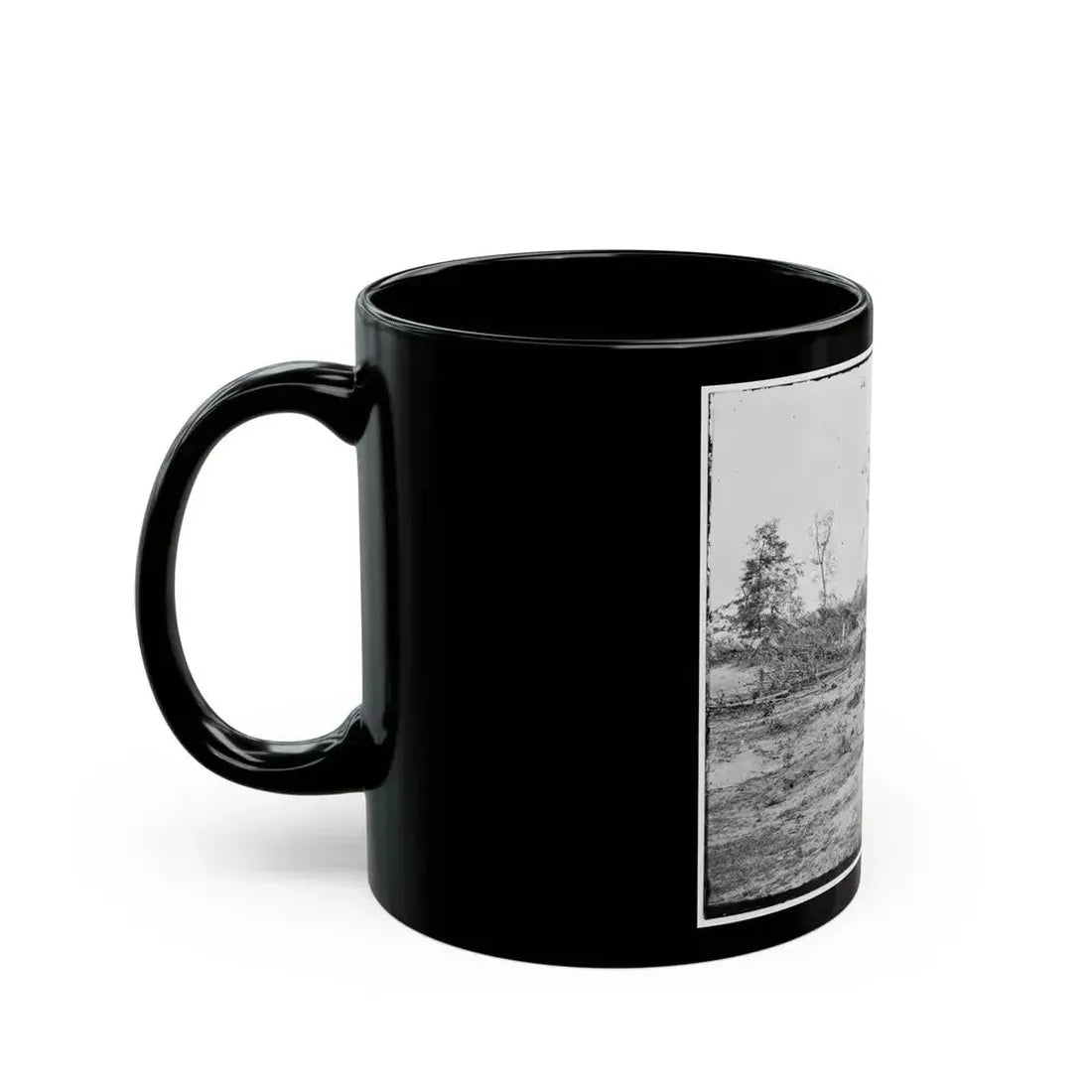 Atlanta, Georgia. Confederate Fortifications. (Shown Is Barnard's Wagon And Portable Darkroom) (U.S. Civil War) Black Coffee Mug - Go Mug Yourself