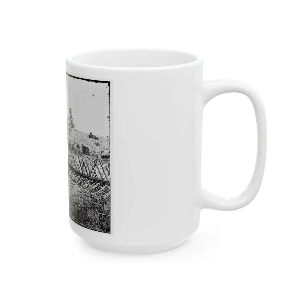 Atlanta, Georgia. Confederate Fortifications. (Shown Is Barnard's Wagon And Portable Darkroom) (U.S. Civil War) White Coffee Mug - Go Mug Yourself