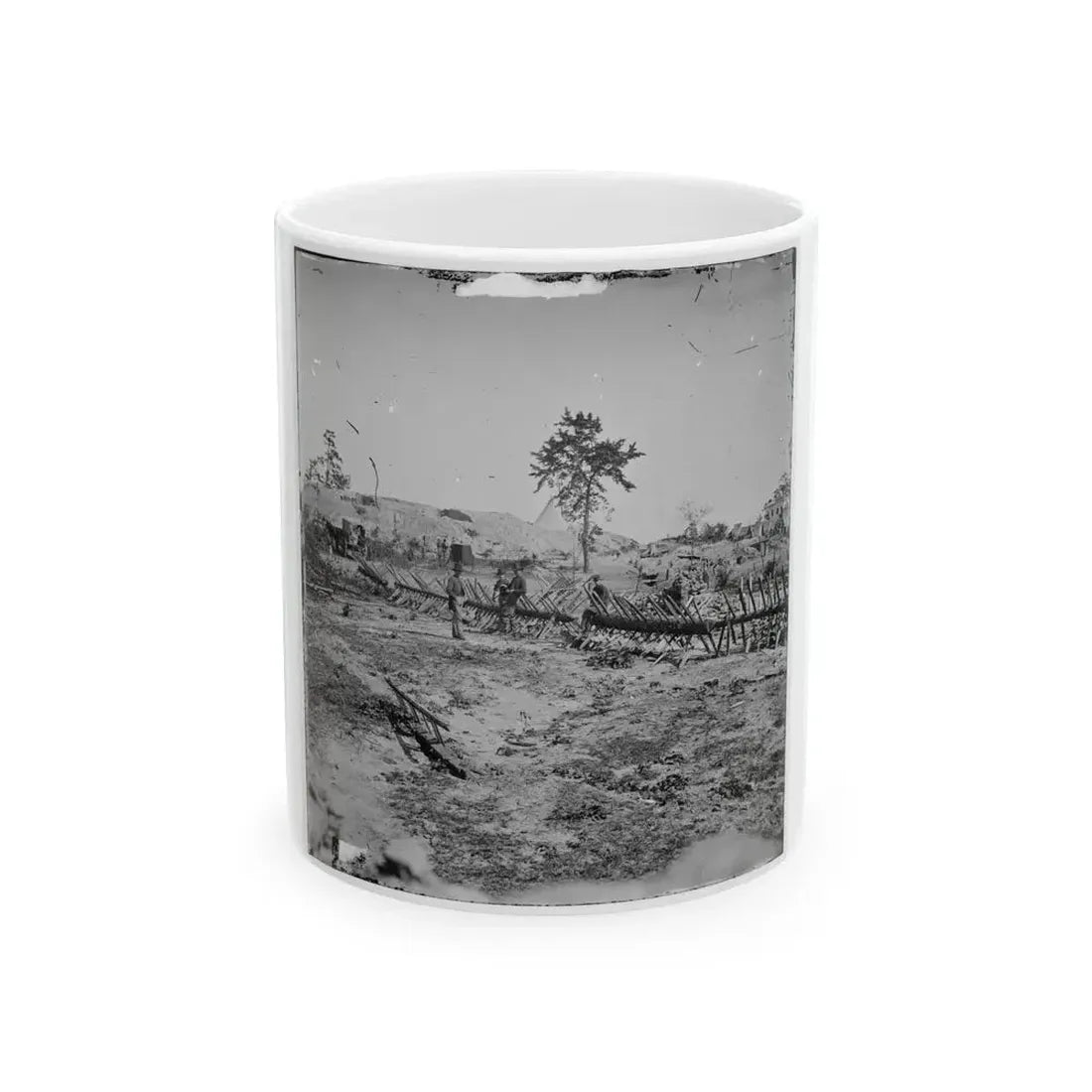 Atlanta, Georgia. Confederate Fortifications (Shown Is George N. Barnard, Photographer And His Dark Room) (U.S. Civil War) White Coffee Mug 11oz - Go Mug Yourself