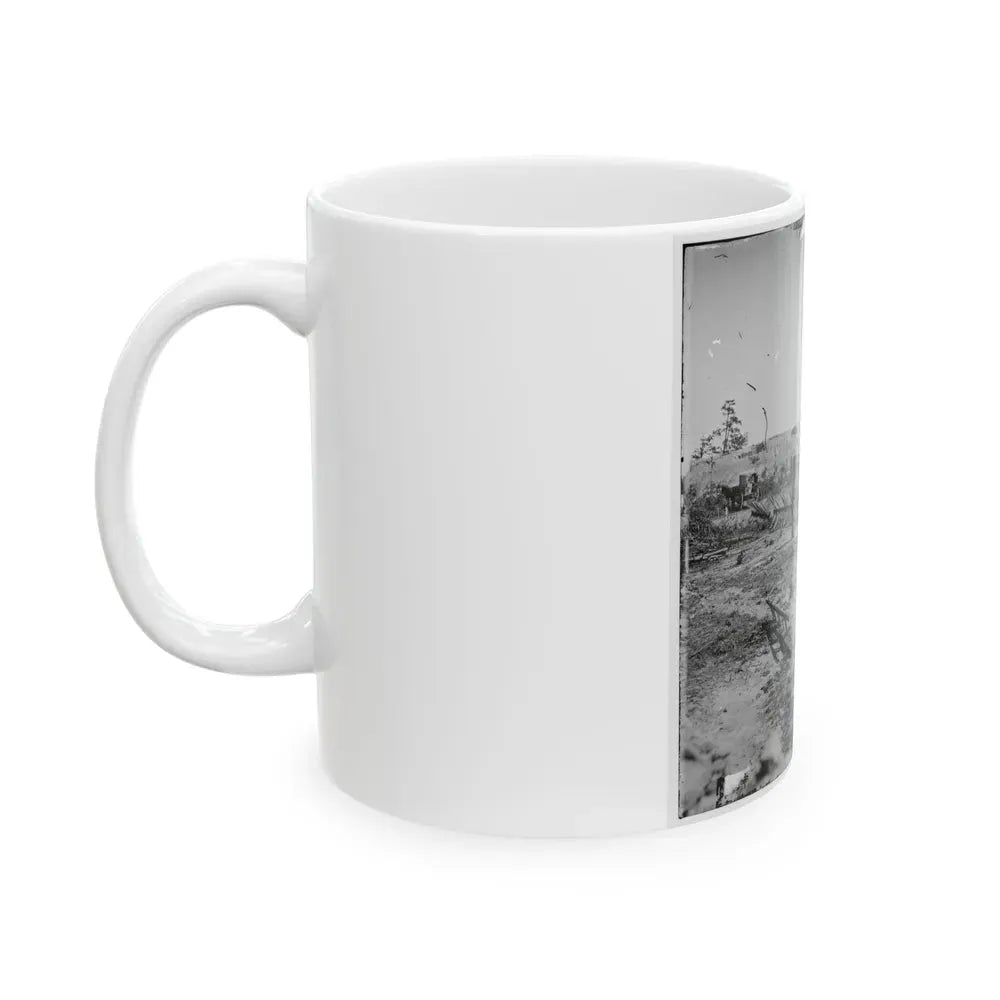 Atlanta, Georgia. Confederate Fortifications (Shown Is George N. Barnard, Photographer And His Dark Room) (U.S. Civil War) White Coffee Mug - Go Mug Yourself