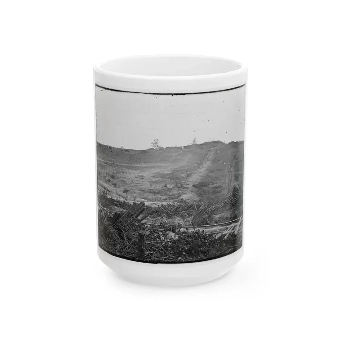 Atlanta, Georgia. Confederate Fortifications (U.S. Civil War) White Coffee Mug 15oz - Go Mug Yourself
