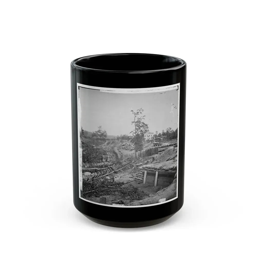 Atlanta, Georgia. Confederate Fortifications With Potter House In The Distance (U.S. Civil War) Black Coffee Mug 15oz - Go Mug Yourself
