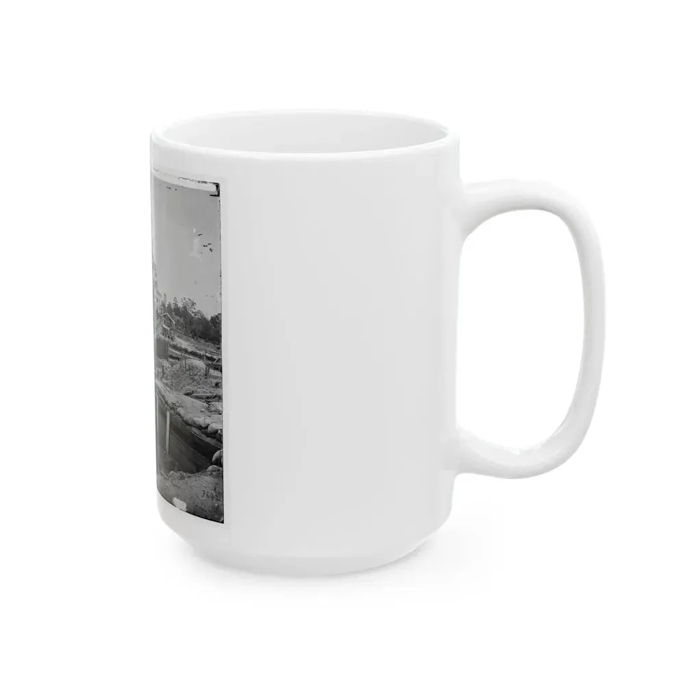 Atlanta, Georgia. Confederate Fortifications With Potter House In The Distance (U.S. Civil War) White Coffee Mug - Go Mug Yourself