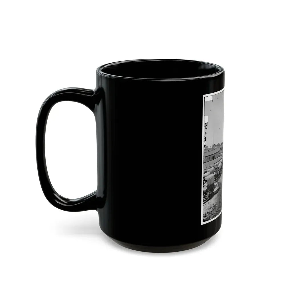 Atlanta, Georgia. Federal Army Wagons Railroad Depot (U.S. Civil War) Black Coffee Mug - Go Mug Yourself
